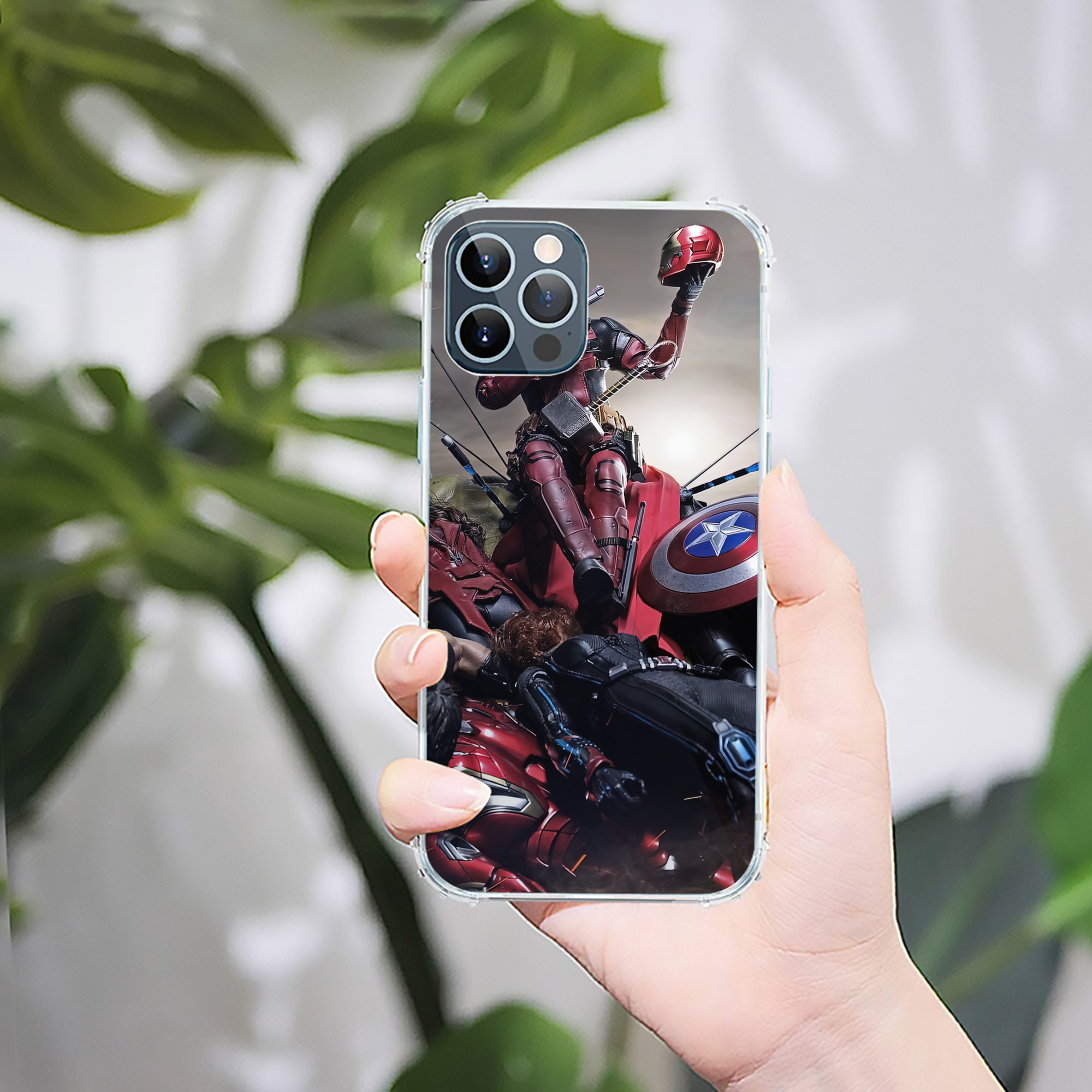 （画像用） Deadpool デッドプール 【iPhone 12シリーズ対応】透明スマホケース（クリアソフトケース）